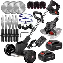 Cordless Weed Trimmer with 2 Batteries – Lightweight Electric Grass Cutter for Lawn & Garden