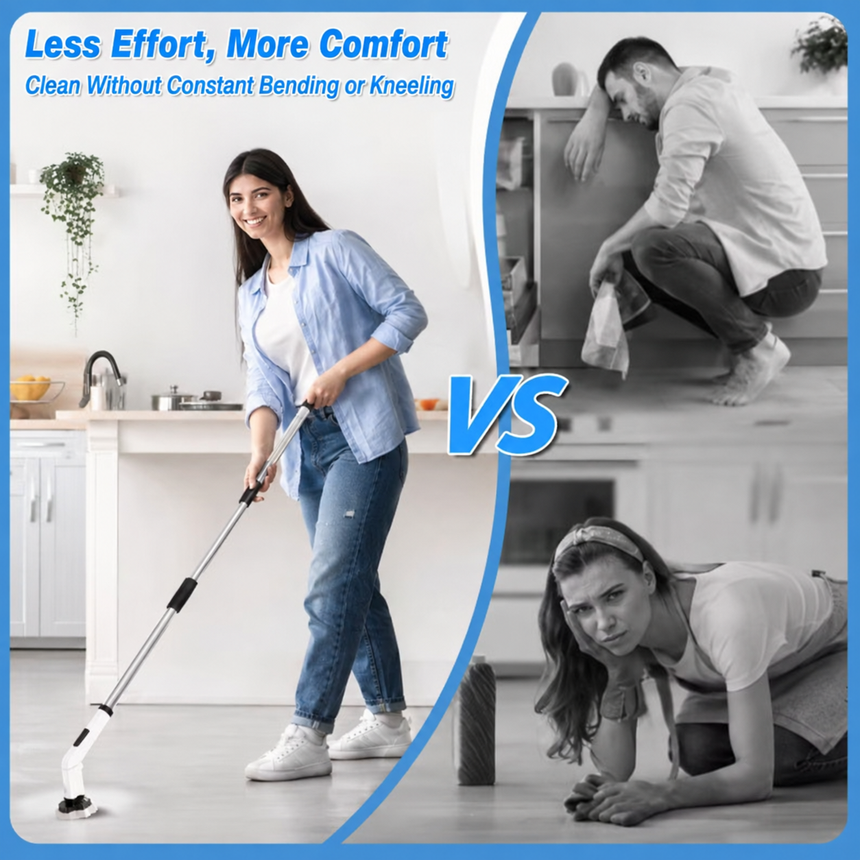 Vorelliqs 9-in-1 Cordless Electric Spin Scrubber – Extendable Cleaning Brush for Bathrooms, Kitchens & Floors